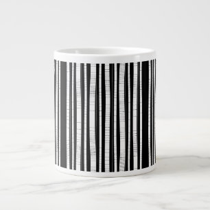 Modern Vertical Stripes Pattern Giant Coffee Mug