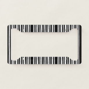 Modern Vertical Stripes Pattern License Plate Frame