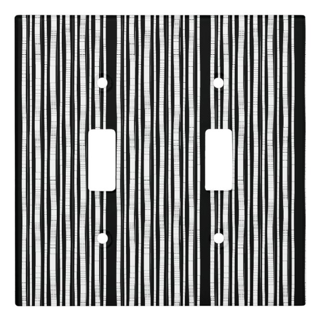 Modern Vertical Stripes Pattern Light Switch Cover (Front)