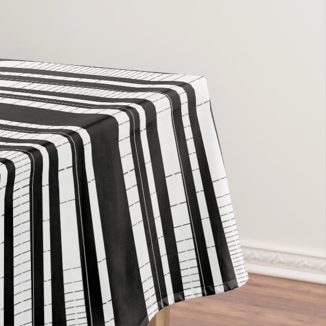 Modern Vertical Stripes Pattern Tablecloth (In Situ)