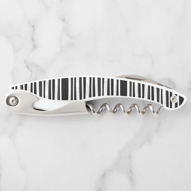 Modern Vertical Stripes Pattern Waiter's Corkscrew (Front)