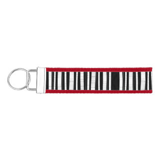 Modern Vertical Stripes Pattern Wrist Keychain