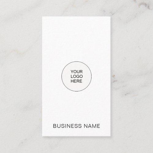 Modern Vertical Upload Your Company Logo Here Business Card