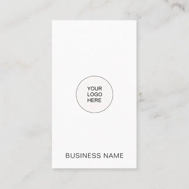 Modern Vertical Upload Your Company Logo Here Business Card | Zazzle