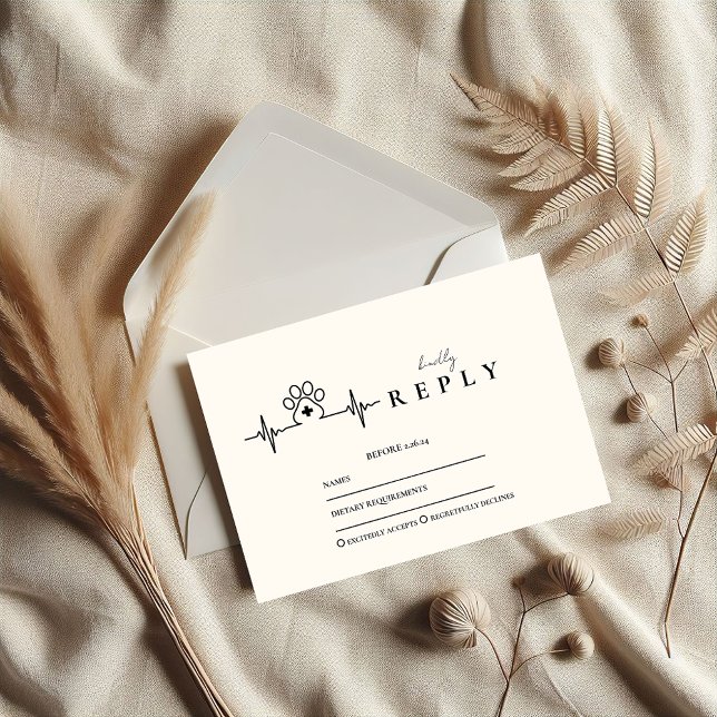 Modern Vet Med Graduation Party RSVP Card (Creator Uploaded)