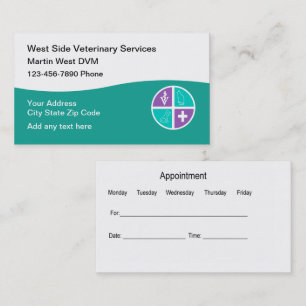 Modern Veterinarian Animal Hospital Business Card