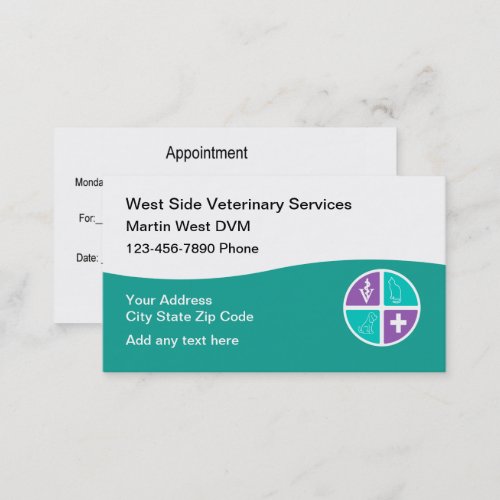 Modern Veterinarian Animal Hospital  Business Card