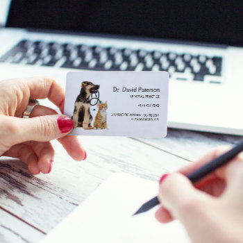 Modern Veterinarian Clinic  Business Card by gogaonzazzle at Zazzle