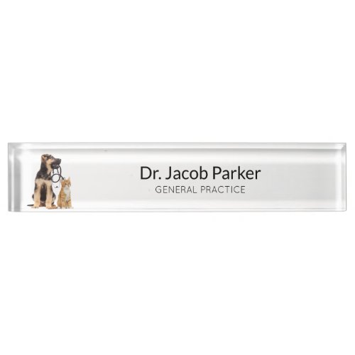 Modern Veterinarian Clinic   Desk Name Plate