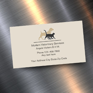 Modern Veterinarian Design Business Card Magnet