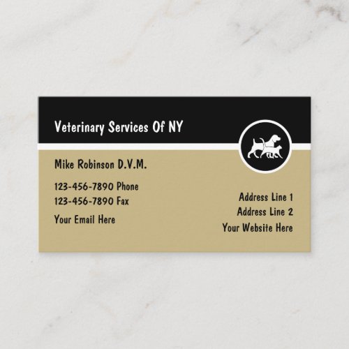 Modern Veterinarian Services Business Card