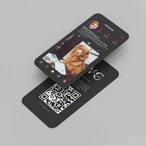 Modern Veterinary Veterinarian Monogram Instagram  Business Card