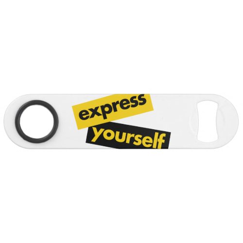 Modern vibrant bold graphic of Express Yourself Bar Key