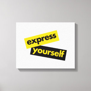 Modern, vibrant, bold graphic of Express Yourself Canvas Print