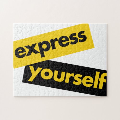 Modern vibrant bold graphic of Express Yourself Jigsaw Puzzle