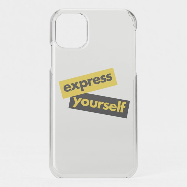 Modern, vibrant, bold graphic of Express Yourself Uncommon iPhone Case (Back)
