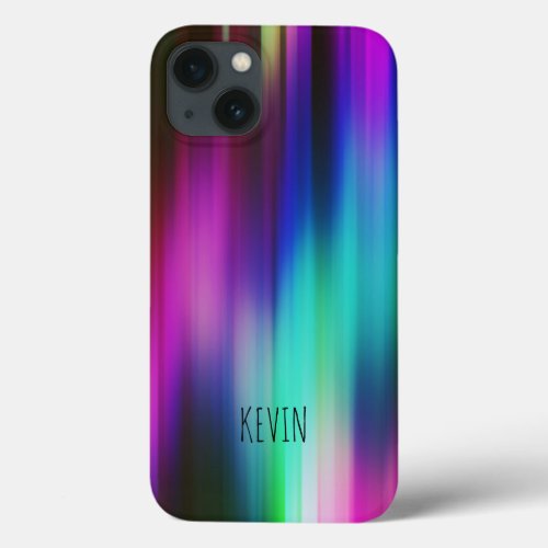 Modern Vibrant Colors Rays Pattern iPhone 13 Case