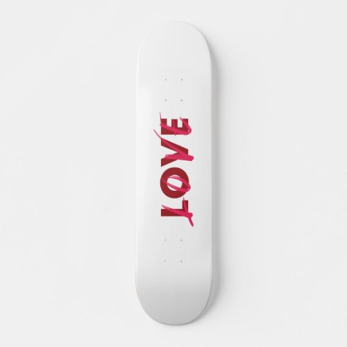 Modern vibrant cool trendy design of Love Skateboard