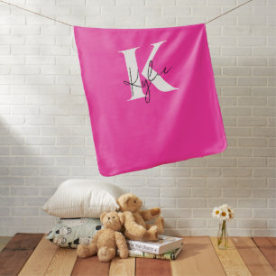Modern Vibrant Personalized Monogram - Baby Blanket