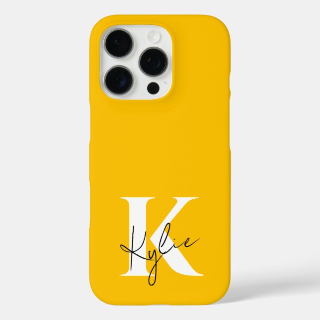 Modern Vibrant Personalized Monogram Name Case-Mate iPhone Case (Back)