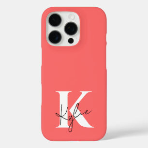 Modern Vibrant Personalized Monogram Name iPhone 16 Pro Case