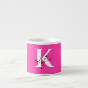 Modern Vibrant Personalized Monogram Name - Espresso Cup