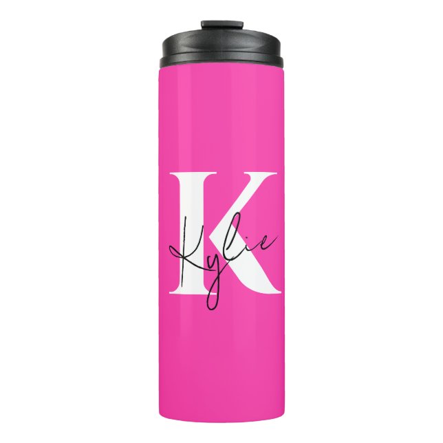 Modern Vibrant Personalized Monogram -  Thermal Tumbler (Front)