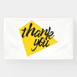 Modern, vibrant typography design of Thank You Banner