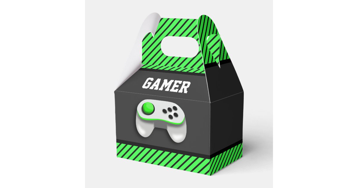 Modern Video Game Birthday Party Favor Box Zazzle