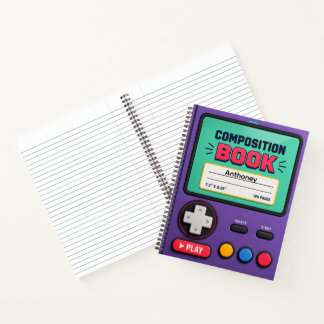 Modern Video Game Controller Custom Name  Notebook