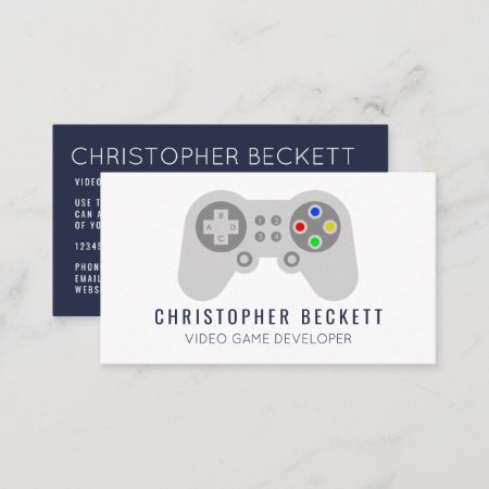 Modern Video Game Developer, Designer Business Card