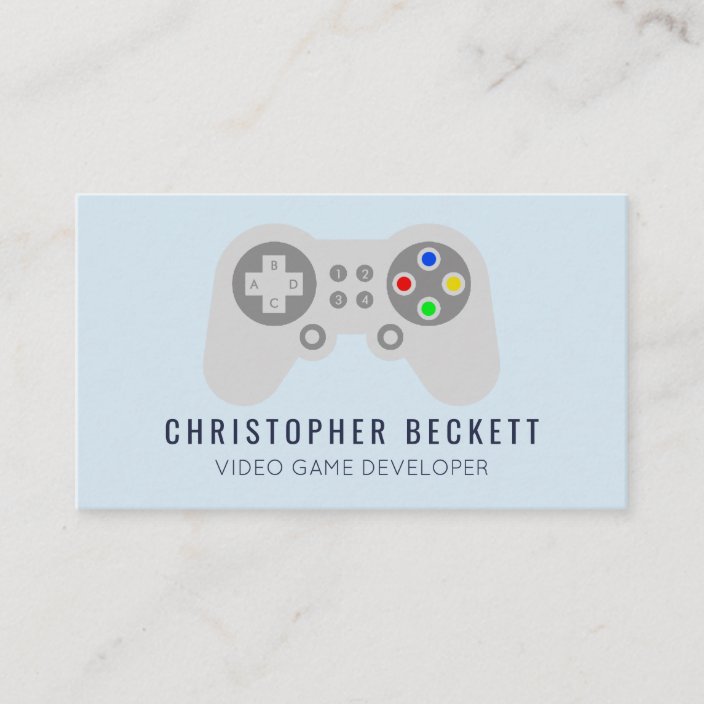 Modern Video Game Developer Designer Business Card Zazzle Com