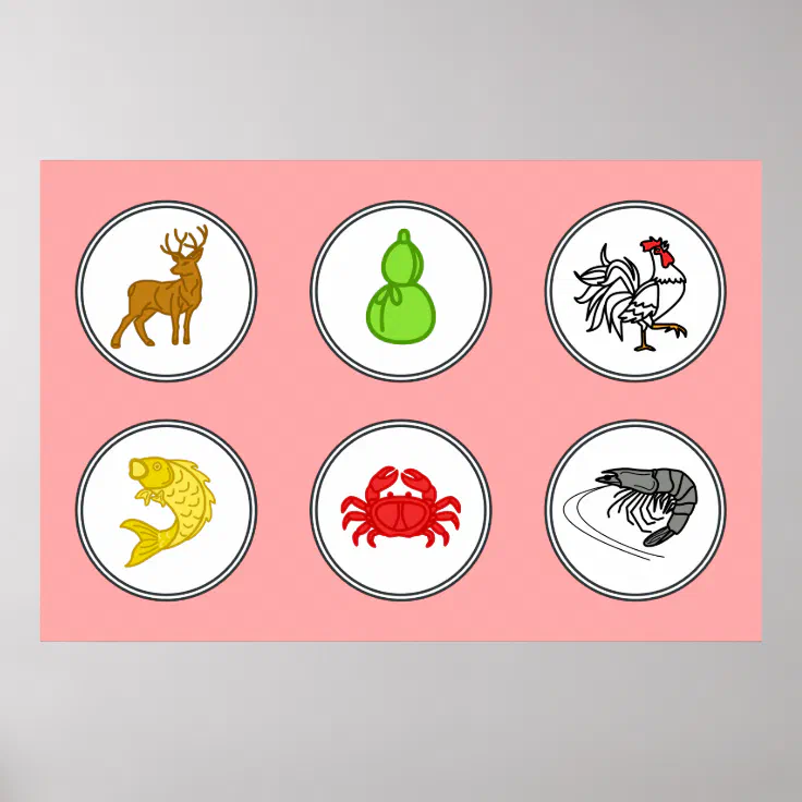 Modern Vietnamese Dice Game Board Poster Zazzle