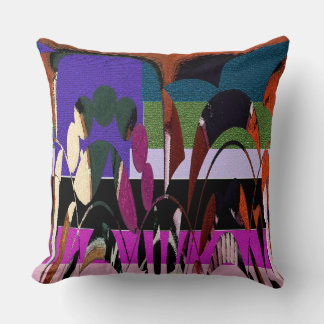 Modern Vine Leaf Floral Throw Pillow