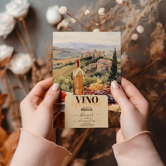 Modern Vino Before Vows Bridal Shower Invitation (Creator Uploaded)