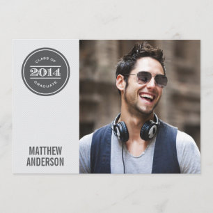 Modern Vintage   2014 Graduation Party Invitation