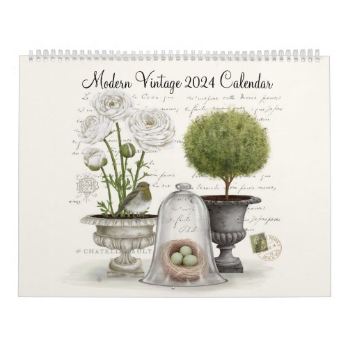 Modern Vintage 2024 Calendar