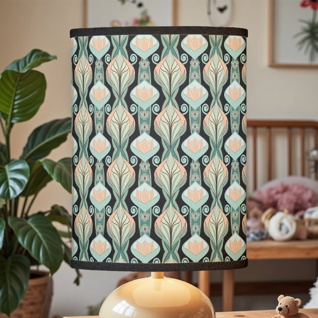 Modern Vintage Abstract Botanical Floral Pattern Lamp Shade (Creator Uploaded)