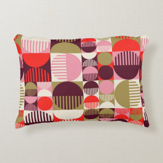 Modern vintage abstract seamless geometric pattern accent pillow
