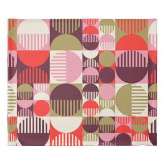 Modern vintage abstract seamless geometric pattern duvet cover