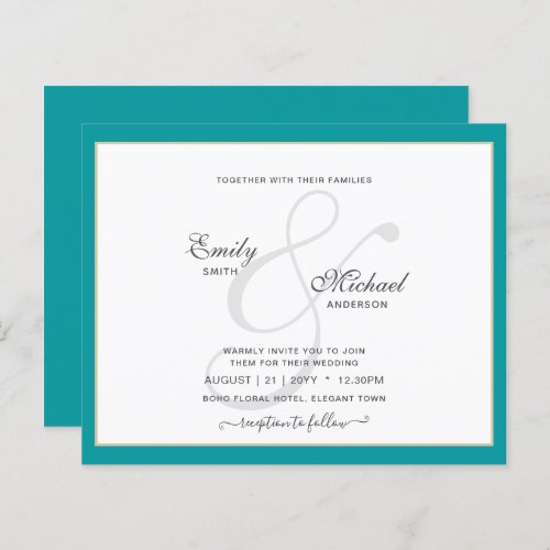 Modern Vintage Ampersand Typography Wedding QR cd