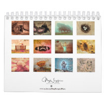 Modern Vintage Art Design 2024 Monthly Calendar