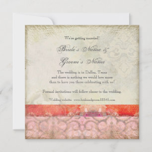Modern Vintage Baroque Swirls, Save the Date
