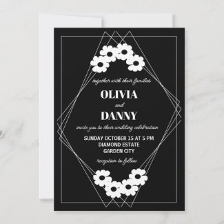 Modern Vintage Black and White Wedding