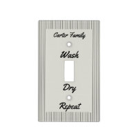 Modern Vintage Black Stripe Laundry Room