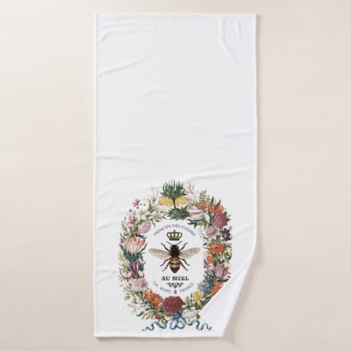 MODERN VINTAGE BOTANICAL QUEEN BEE BATH TOWEL