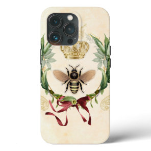 Modern Vintage Botanical Queen Bee iPhone 13 Pro Case
