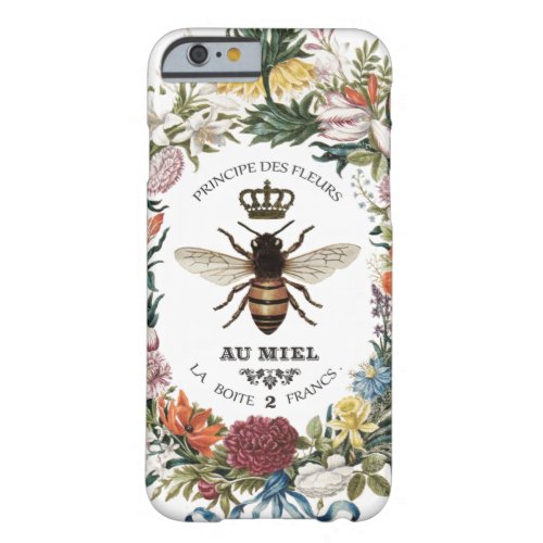 MODERN VINTAGE BOTANICAL QUEEN BEE BARELY THERE iPhone 6 CASE