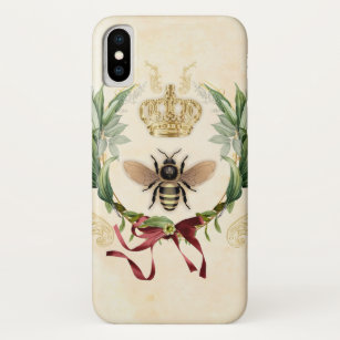Modern Vintage Botanical Queen Bee iPhone X Case