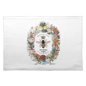 Modern Vintage Botanical Queen Bee Cloth Placemat by GIFTSBYHEATHERMYERS at Zazzle